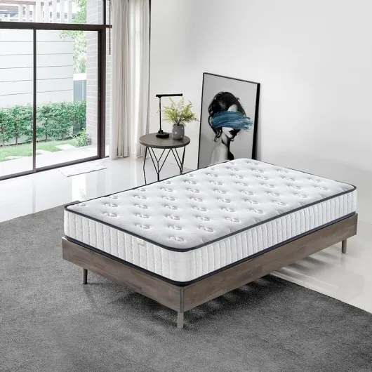 Matelas en Mousse 22 cm et Mousse A Mémoire - Parfait Soutien Haute Resilience Ultra Respirante - réversible à Deux Faces entièrement utilisables 90 x 200 cm Blanc