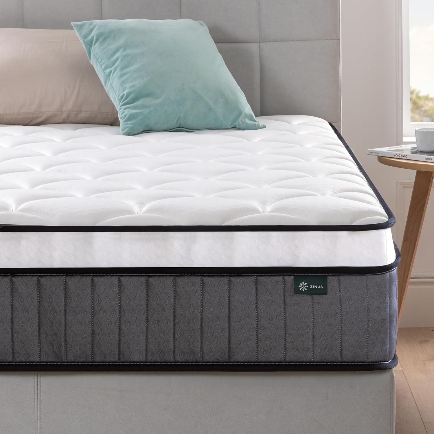 Matelas 140x190 Memoire de Forme - Épaisseur 25 cm - Matelas 2 Places - Hybride Mousse & Ressorts Ensachés - Durable & Respirant - Certifié Oeko-TEX 140 x 190 cm Epaisseur 25cm Matelas hybride confort