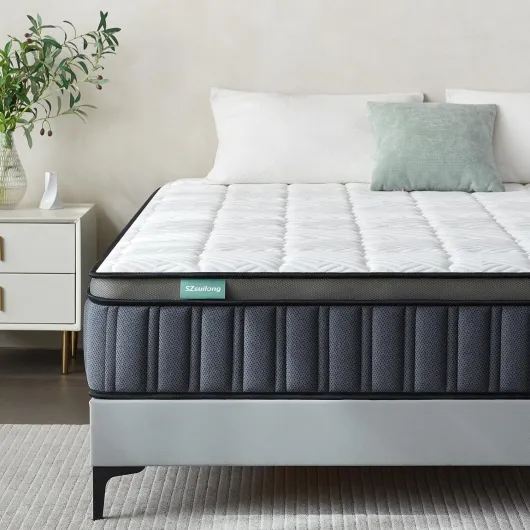 Matelas 140x190, 26cm Épaisseur Ressort Ensachés Matelas avec Mousse à Mémoire de Forme, H3 H4 Dureté Moyenne Parfait Soutien pour d'Adulte et d', Oeko-tex 140x190x-26-