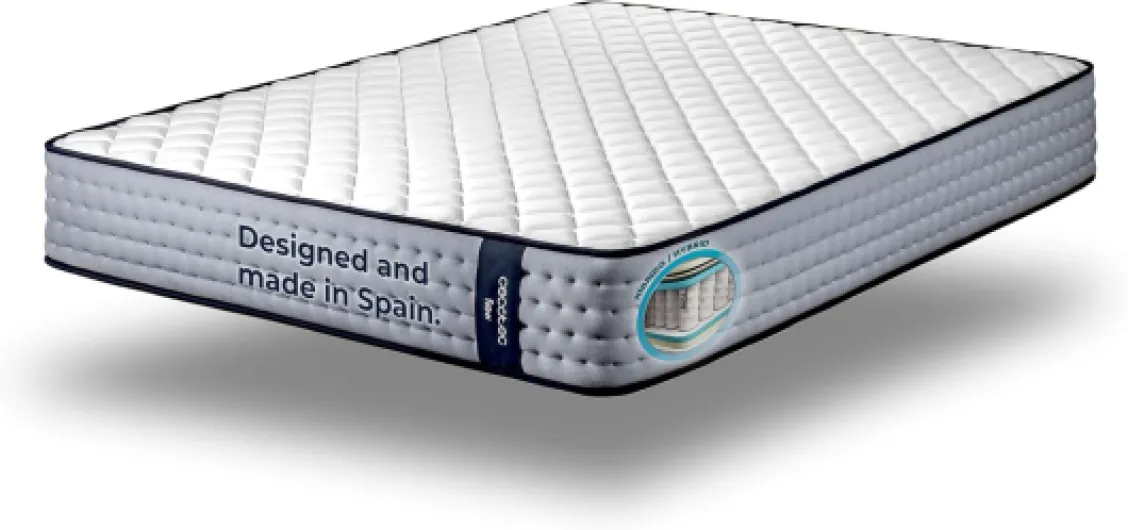 Cecotec Matelas à Mémoire de Forme et à Ressorts Ensachés Flow 6700 Hybrid 90x190 Multicouche, Hauteur 26 cm, Fermeté Élevée, Indépendance des Couches, Respirabilité, Double Face pour Hiver et Été Flow 6700 Hybrid 90 x 190 cm