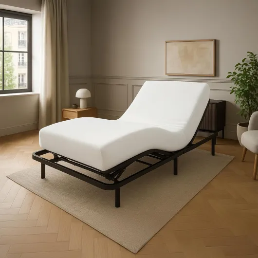 Matelas Visco Dream pour Lit Electrique - Mémoire de Forme et Mousse Haute Résilience - Soutien Mi-Ferme et Accueil Moelleux - Epaisseur 18 cm (90 x 200 cm)
