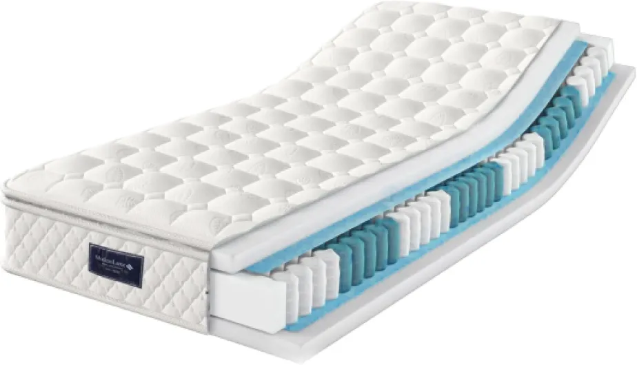 Matelas à Ressorts, en Mousse Froide à 7 Zones, Ressorts Poche,Test de Contamination 100% Oeko-tex, Toit en Microfibre durcissée, 100 Nuits de Sommeil d’essai, dureté H3, 200x90x25 cm, Blanc 90*200