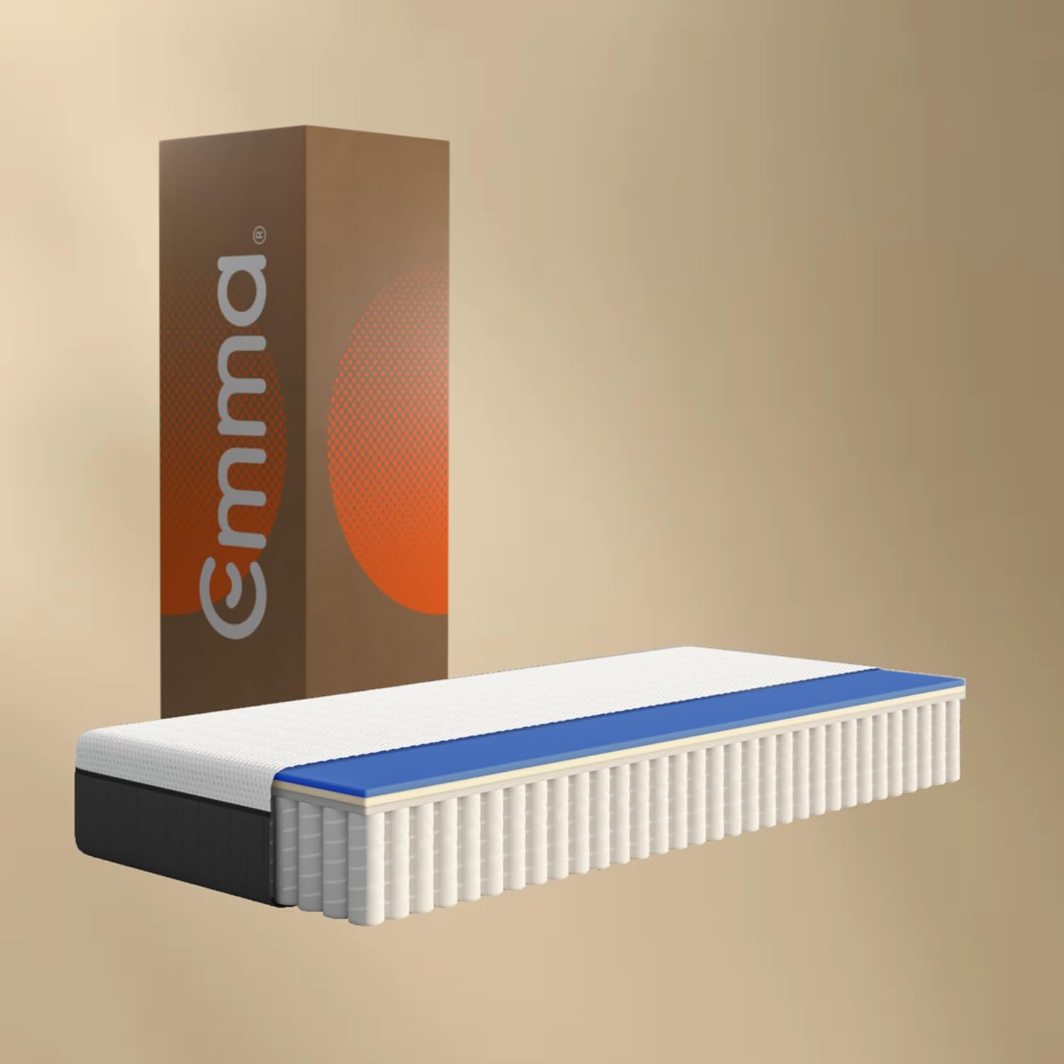 Matelas Hybrid II - Mousse à mémoire de Forme et Ressorts ensachés - 90x200 cm - Hauteur 25cm - Moyen-Ferme (H7) - Soutien à 7 Zones - Ergonomique - Ultra-Respirant - Durable - Housse Lavable Nouveau modèle 90 x 200 cm