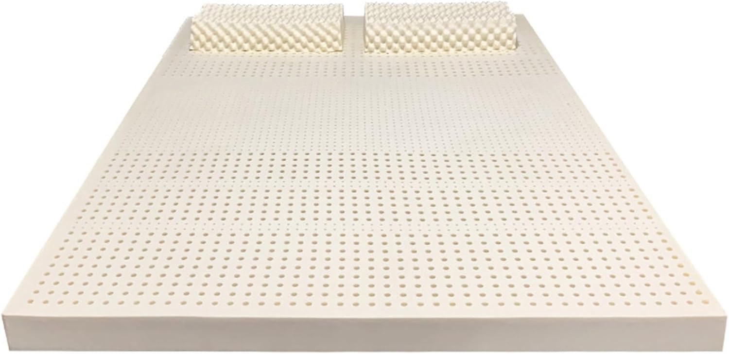 Matelas en Latex 100% Naturel, Compression et sans déformation, Ventilation des Pores en nid d'abeille, Doux et Confortable, Matelas en Latex,2.5 cm,150x200cm(59x79in) 150x200cm(59x79in) 2.5 Cm