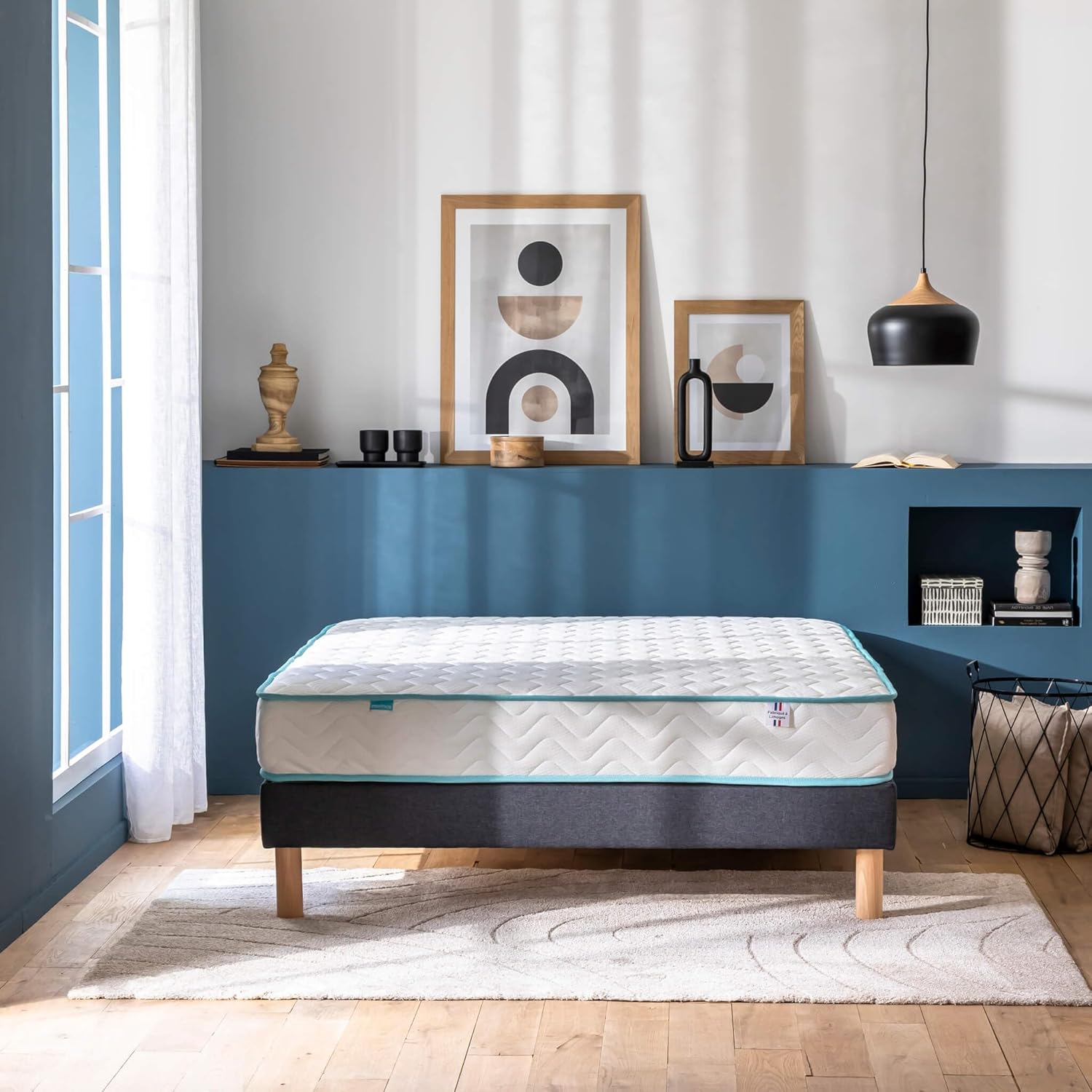 Merinos Matelas Ressorts ensachés Ferme et Confortable Enjoy 160x200 L200cm x l160cm