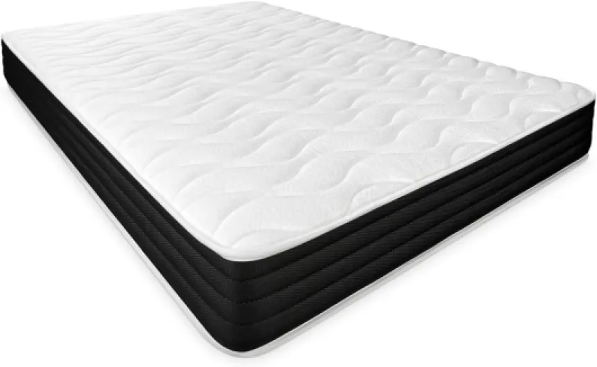 Dreaming Online – Matelas viscoélastique réversible 140x190 cm, Double Face été/Hiver, fermeté mi-Ferme, épaisseur 20 cm, Respirant et hypoallergénique 140 x 190 cm Blanc/Noir