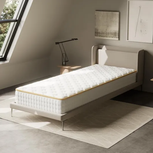 Matelas 90x190 cm,Mousse Mémoire de Forme Haute Densité, 18 cm d’Épaisseur, Confort 7 Zones, Réversible, Anti-acariens, Hypoallergénique, Livré Roulé et Compressé 90 x 190cm Blanc