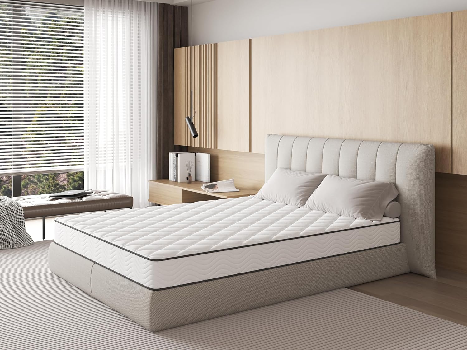 Matelas 140x200CM,Epaisseur 14CM,Matelas Mousse 2 Personne,Moelleux et Respirant Materasso Matrimoniale 140x200x14CM