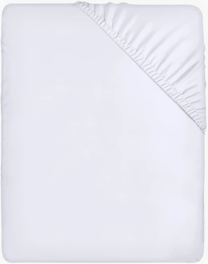 Drap Housse - Blanc, 180 x 200 cm - Coupes de 35 cm pour Matelas épais - Polyester Microfibre brossée 180 x 200 cm Blanc