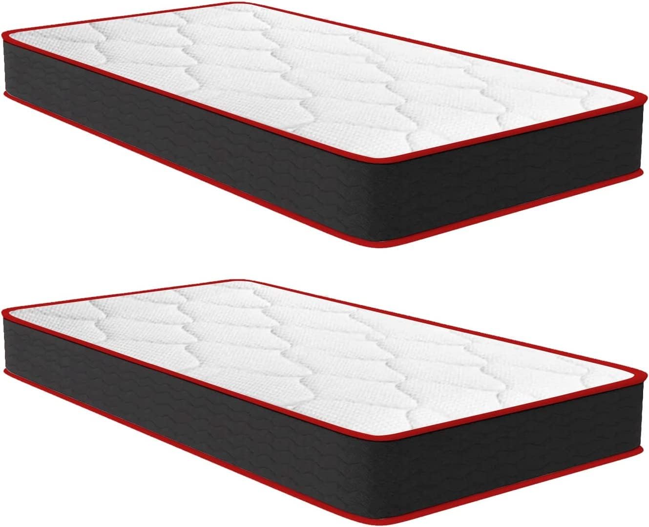 IZTOSS Matelas Lot 2 90x200 - Luxe Matelas de Lit d'Adulte et d'enfant - Mousse à Mémoire - 7 Zones de Confort Mousse Mémoire Adaptative Matelas 90x200cm-2 pièces