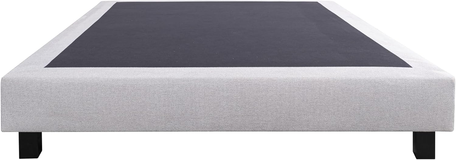 Sommier tapissier 140x200, Gris, Gamme Prestige Hôtel, Bois Massif + Pieds offerts Grey 140 x 200 cm