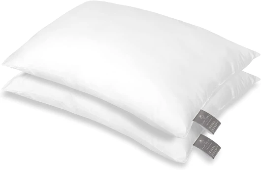 FAM Home Oreiller 50x70 Lot de 2 Anti Acarien I Coussin Rectangulaire Moelleux Microfibre Douces Hypoallergenique Entretien Facile ensemble de 2 50x70 cm