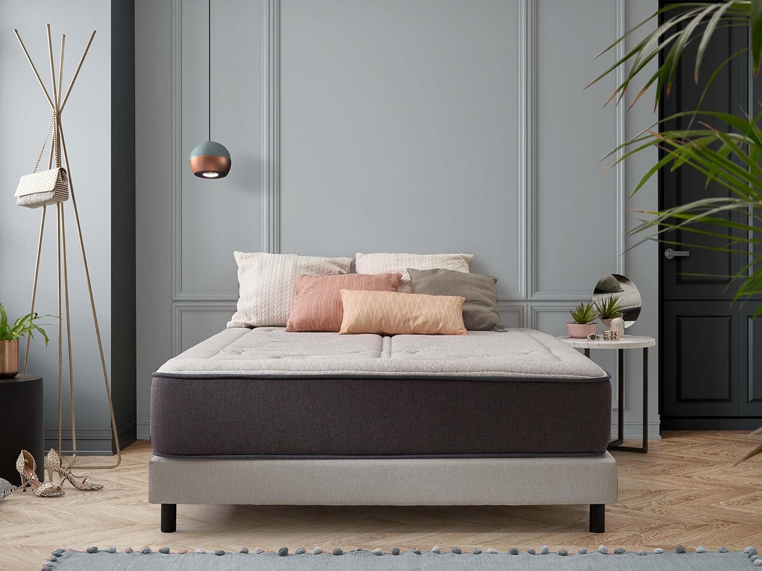 Matelas Jupiter 160x200-30 cm très épais - Accueil Mousse Mémoire de Forme + Blue Latex - Confort Ferme - Réversible - Soutien 7 Zones - Couchage Indépendant - Fabrication Européenne 160 x 200 cm Épaisseur 30 cm