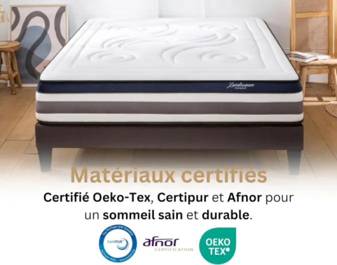 Matelas Quintessence 140x200, 30 cm Ép, Lit 2 Personnes, Mémoire de Forme Haute Densité 60 kg/m³, Accueil Moelleux, Soulage le Mal de Dos, Soutien Ferme et Orthopédique, Chambre Adulte 140 x 200 cm Blanc