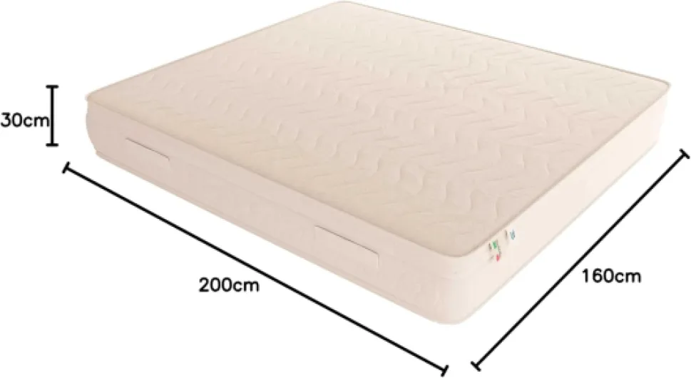 Emporio - Matelas Double en mémoire Amazonia Supertop - 160 x 200 cm - Hauteur 30 cm - Portance à Zones différenciées, Ergonomique, Anti-acariens, Respirant
