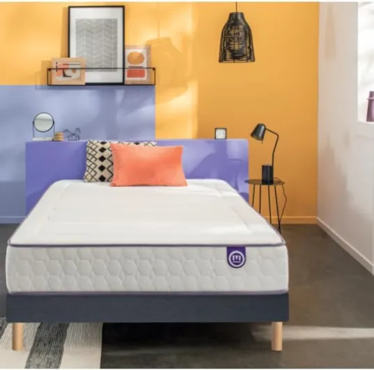 Merinos Matelas Beauty Bed 200x200 Ressorts et Mousse à mémoire de Forme