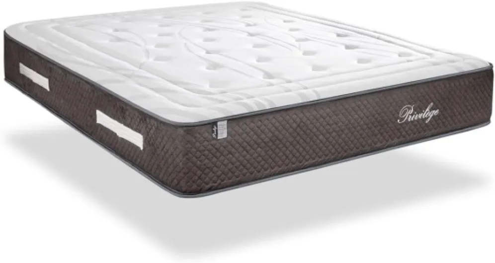 Matelas Ressorts Ensachés et Mémoire de Forme 160x200 cm Literie Privilège Hauteur 30 cm - Confort et Aération Optimale - Fabriqué en Europe 160 x 200 cm Blanc