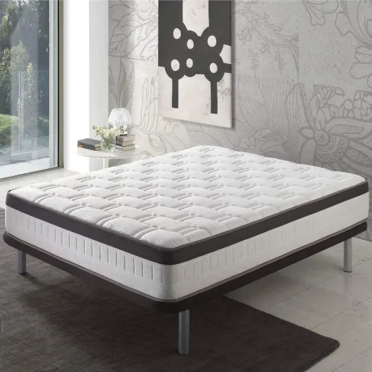 Matelas Supreme 140X190 à mémoire de forme - 27 cm Épaisseur - 4 cm de mousse à mémoire de forme de 65 kg/m3 - Foam AirSistem - Extrêmement durable - Certification ISO 9001® 140 x 190 cm