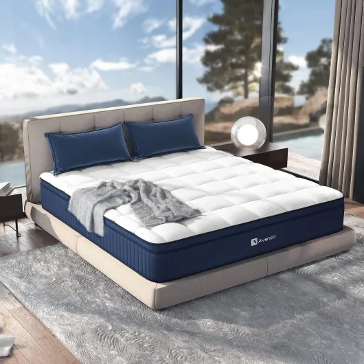 Matelas 140×190 h2, Épaisseur 25 cm, Mémoire de Forme en Gel, Latex Foam, 3 Zones de Confort, Matelas à Ressorts Ensachés, Fibre de Bambou, Matelas en Tissu Tencel Respirant, Confort Ferme 25cm 140 x 190 x 25 cm