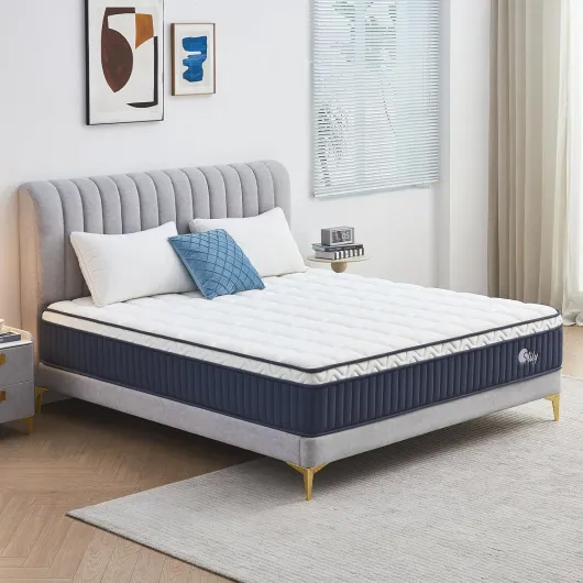 Matelas 160 x 200 30 cm Épaisseur Matelas Hybride à Ressorts Indépendan Ensachés et Mousse à Mémoire de Forme Gel, H3 H4 Ferme 7 Zones Confort Respirant pour Adulte, Oeko-tex 160x200x30CM