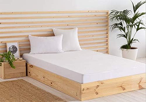 Protège-Matelas en Tissu éponge imperméable et Respirant - Disponible dans Toutes Les Dimensions - (Lit de 120 x 190/200 cm) Blanc Cama 120 x 190/200 cm