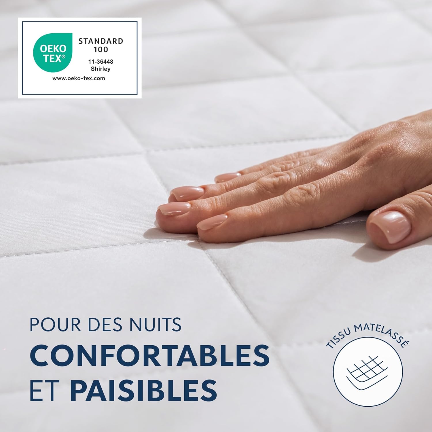 Protege Matelas 160x200 Matelassé - Bonnet jusqu'à 40cm avec Élastique Tout Autour - Alese 160x200 - Oeko-tex et Respirant - Pas imperméable 160 x 200 cm