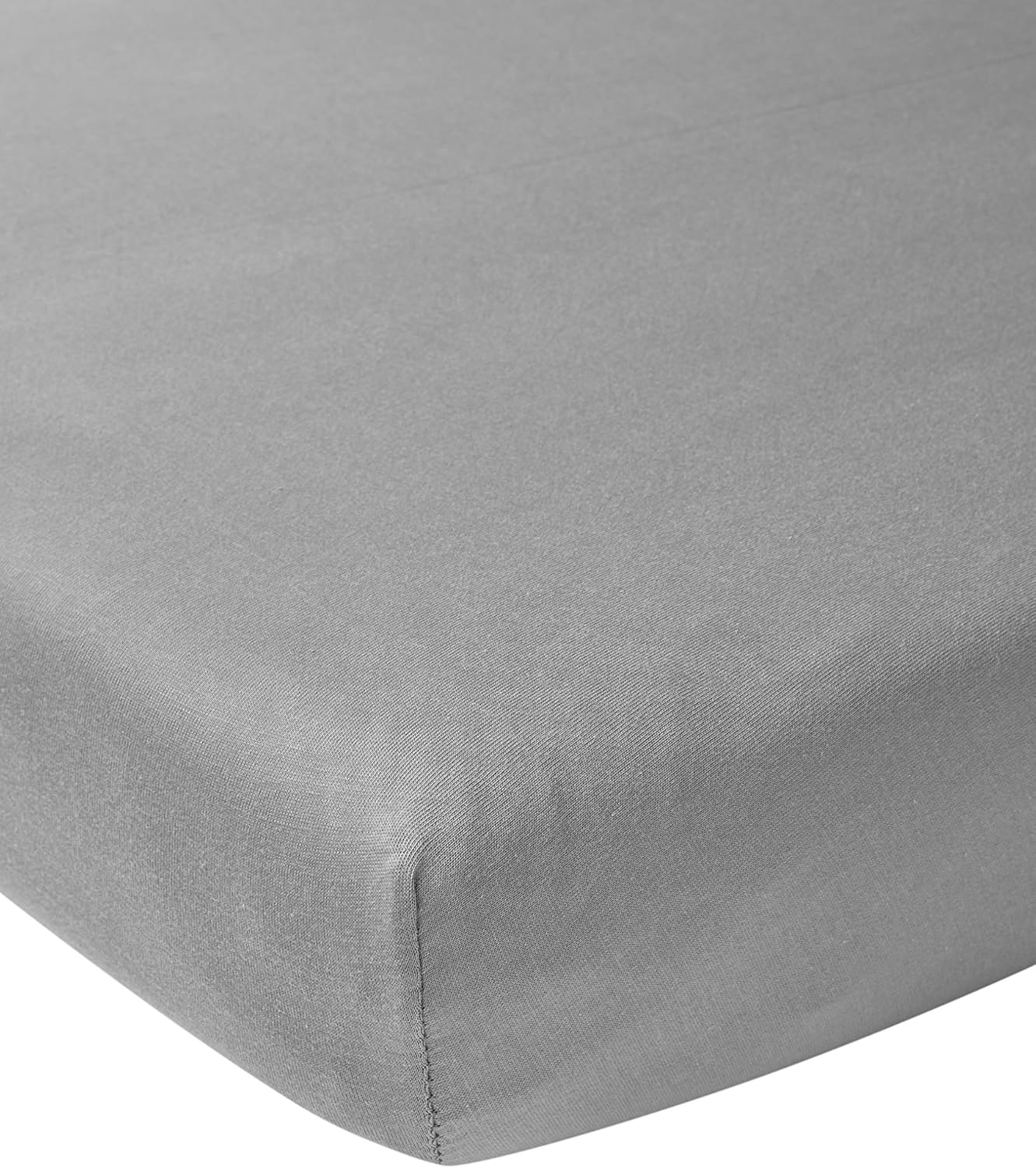 Meyco Baby Uni Drap de lit (Drap de qualité Jersey Doux, 100% Coton, Ajustement Parfait grâce à l'élastique Tout Autour, Respirant, Taille : 50 x 90 cm), Gris