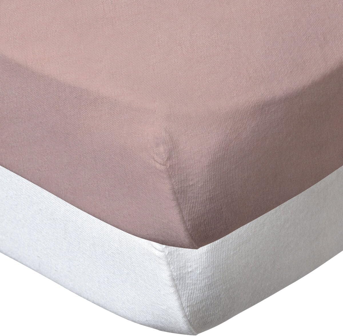 Lot de 2 draps housse Blanc/Rose Babycalin - 70x140 cm Blanc/Rose 70x140 cm (Lot de 2)