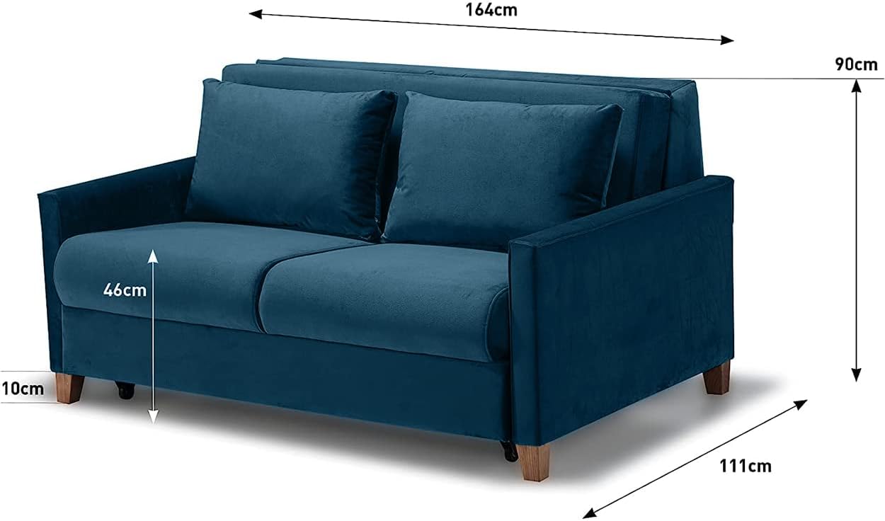 EVERGREENWEB Canapé-lit 2 Places Convertible en Lit Double avec Coffre de Rangement, Structure Pliable, Rembourrée Tissu Beige, Double Coussin de Dossier Canapé avec Chaise Longue Coulissante, Calion 2 Places Beige