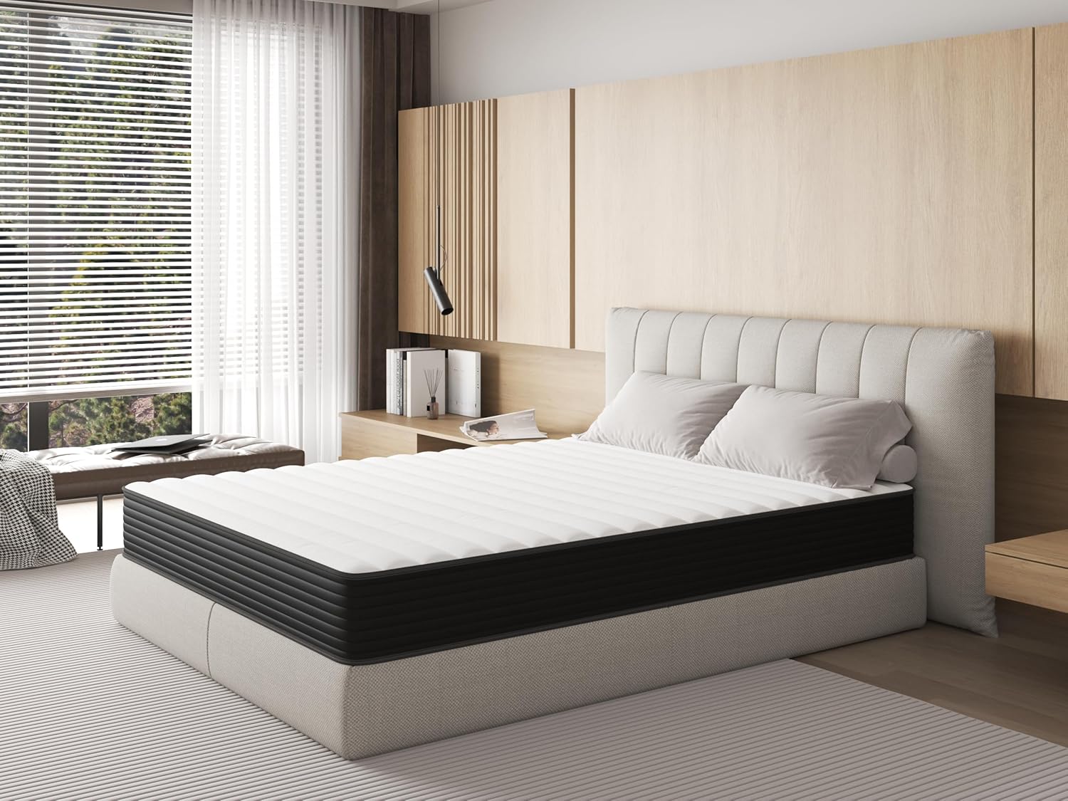 Sinlikon Matelas double 140 x 200 cm, épaisseur 24 cm, matelas en mousse, doux et respirant (matelas double 140 x 200 x 24 cm) Materasso Matrimoniale 140x200x24CM