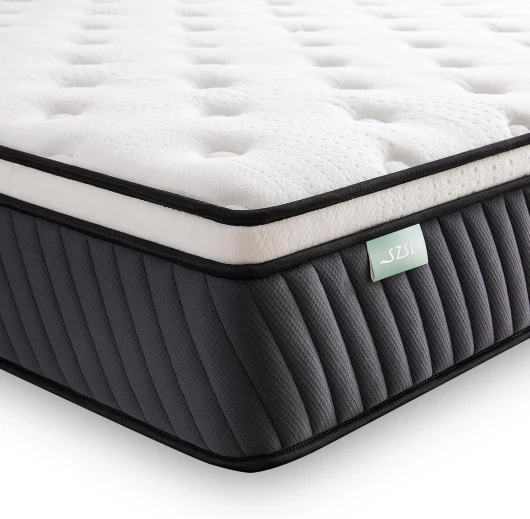 SZSL Matelas 140x200cm Mousse à Mémoire de Forme Fermeté Moyenn Ressorts Ensachés, 7 Zones de Confort Équilibré Hypoallergénique Respirable - Matelas de Lit d'Adulte et d'enfant, Épaisseur 30cm 140x200x30 30cm