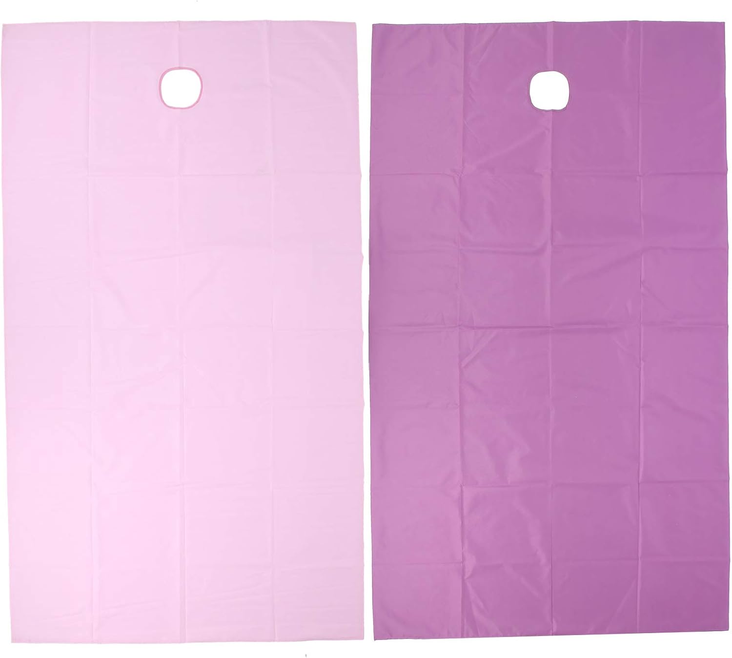 Drap de Lit Massage Spa 2 Pièces, Housse Salon Beauté en Fibre Polyester Imperméable à l'huile avec Matelas à Trou Facial Réutilisable Draps Respirant Hôtel Maison Soins(Violet+Rose) Violet + Rose