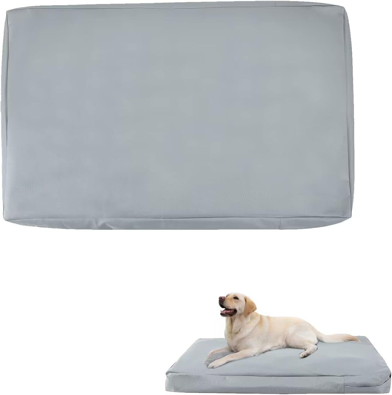 Nogsay Housse de Rechange pour lit pour Chien - Imperméable et Lavable - Housse de Matelas pour Chien - avec Fermetures éclair S Gris