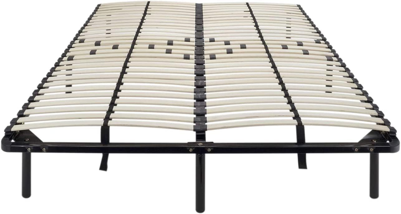 Sommier à Lattes 200x200cm livré avec 9 Pieds - Lit