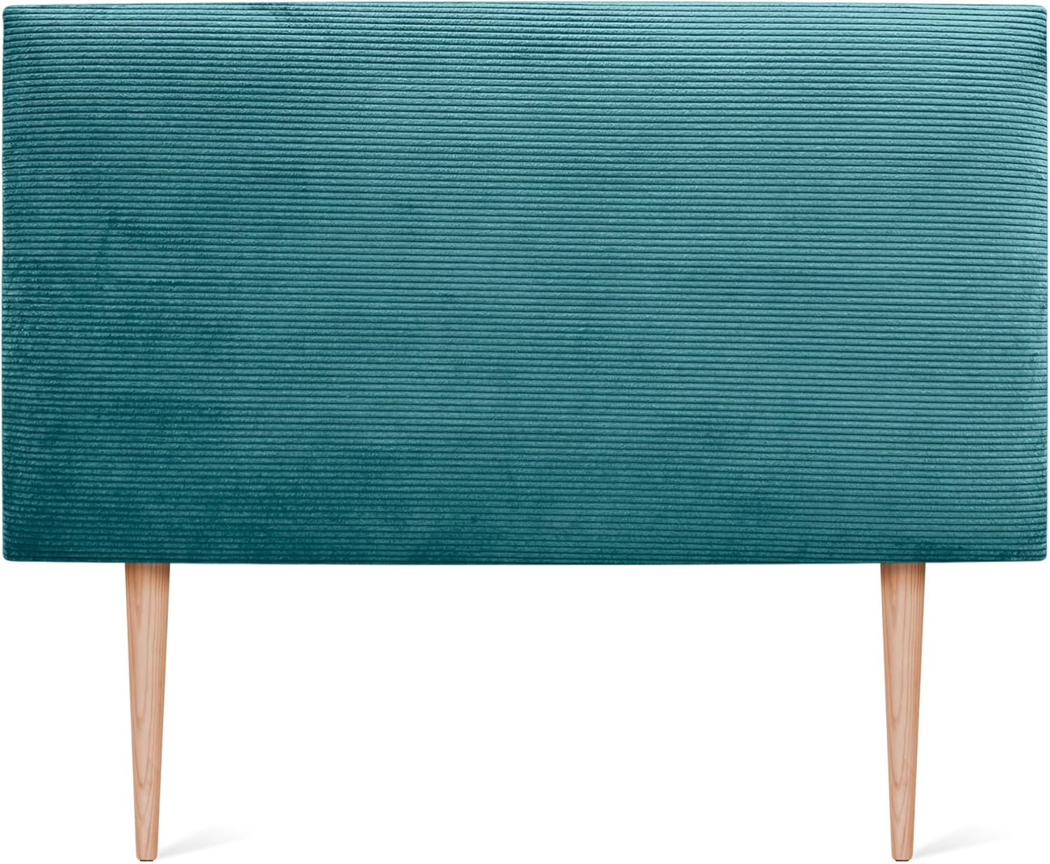 DHOME Tête de Lit en Velours Côtelé Uni avec Pieds, Haute Gamme Moderne, Tête de Lit Capitonnée, Lit de Luxe, Chambre, Rembourrée (Turquoise, 80cm) 80 cm Épaisseur 8 cm Turquoise