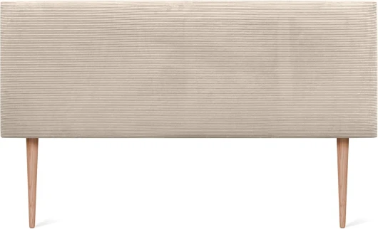 DHOME Tête de Lit en Velours Côtelé Uni avec Pieds, Haute Gamme Moderne, Tête de Lit Capitonnée, Lit de Luxe, Chambre, Rembourrée (Beige, 145cm) 145 cm Épaisseur 4 cm Beige