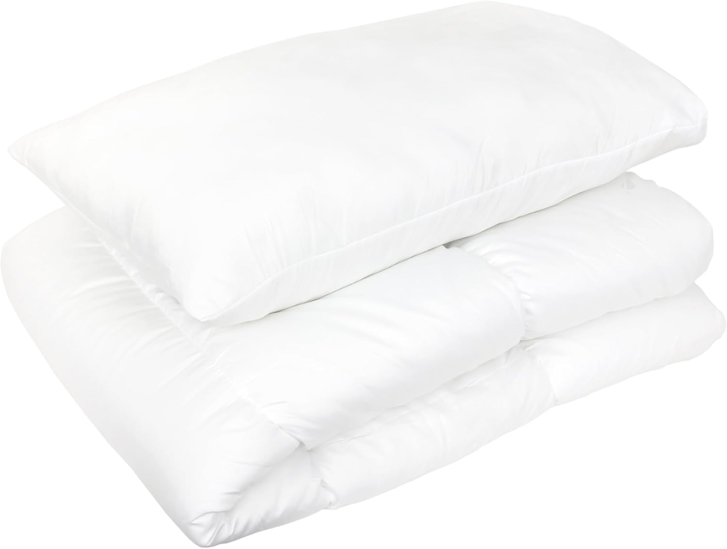 Linnea Pack Couette été 120x150 garnissage 100% Polyester 200 g/m2 et Oreiller 40x60 cm Gavroche Blanc