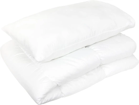 Linnea Pack Couette été 120x150 garnissage 100% Polyester 200 g/m2 et Oreiller 40x60 cm Gavroche Blanc