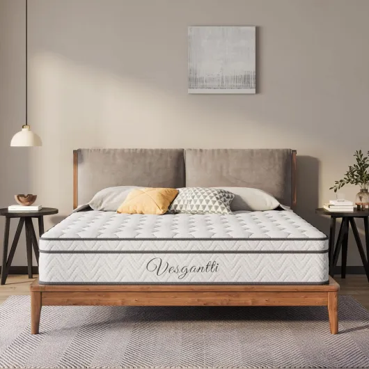 Matelas 120x190cm, 26cm Épaisseur, Matelas à Ressorts Ensachés Indépendant, Multicouches Extra Confort 7 Zones, Ferme Moyenne, Orthopédique, Oeko-tex (H3, Box-Top) 26 120*190