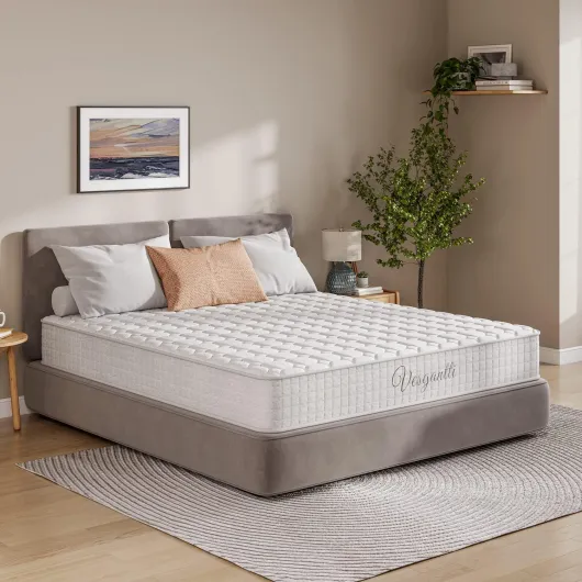 Matelas 120x190cm, 20cm Épaisseur, Matelas à Ressorts ensachés Indépendant, Confort 7 Zones de dureté H3, Soutien Parfait, Respirant, Oeko-tex (Blanc, Tight Top) 20cm 120*190