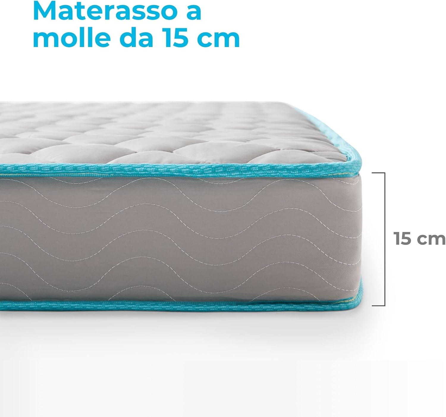 Matelas à ressorts - 15 cm epaisseur, Ferme - Oeko-Tex - Couche de mousse confortable, 180x200 cm, 2 personnes 180 x 200 cm Matelas