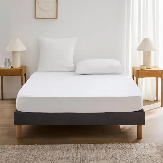 Douceur d'Intérieur, Protège Matelas (180 x 200 cm) Molly AA 30 Blanc, Molleton Anti-Acariens Molleton, Anti Acarien Protège Matelas (180 x 200 cm)