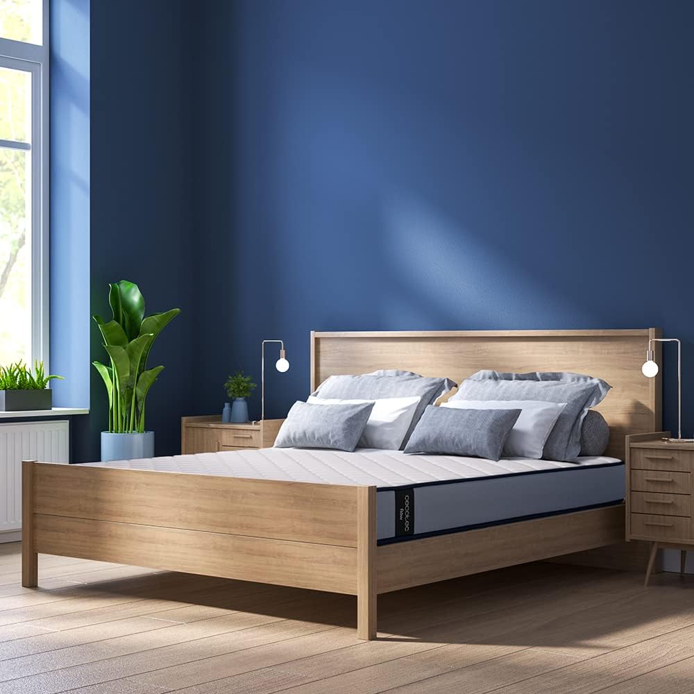 Matelas Flow ViscoCare 1900 200x200 Hauteur multi-couche 21 cm, noyau moussech, haute fermeté, viscocare Viscocare Lay Bleu 200 x 200 cm