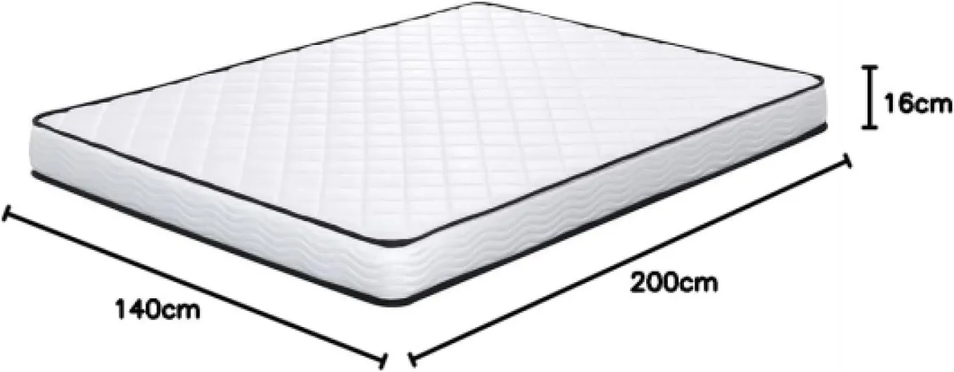 IZTOSS Matelas 140x200 cm - Épaisseur16cm Luxe Memoire de Forme Matelas - Rembourrage Super Soft (140x200x16cm-Mousse A Mémoire)