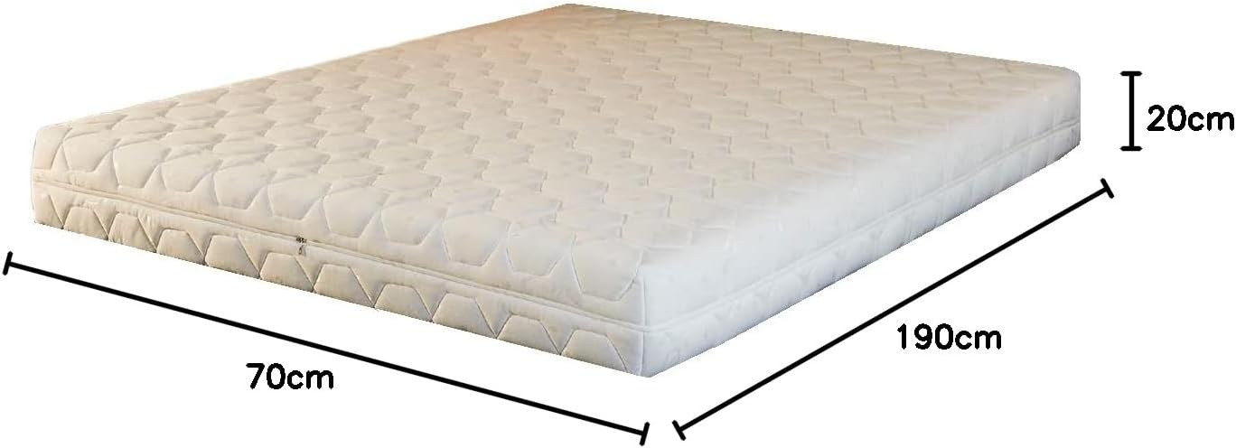 Lot de 2 Matelas 70x190 x 20 cm Ferme - Spécial Sommier Electrique - Déhoussable Housse Lavable - 7 Zones de Confort - Très Respirant