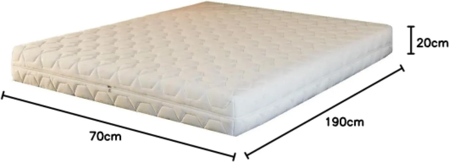 Lot de 2 Matelas 70x190 x 20 cm Ferme - Spécial Sommier Electrique - Déhoussable Housse Lavable - 7 Zones de Confort - Très Respirant