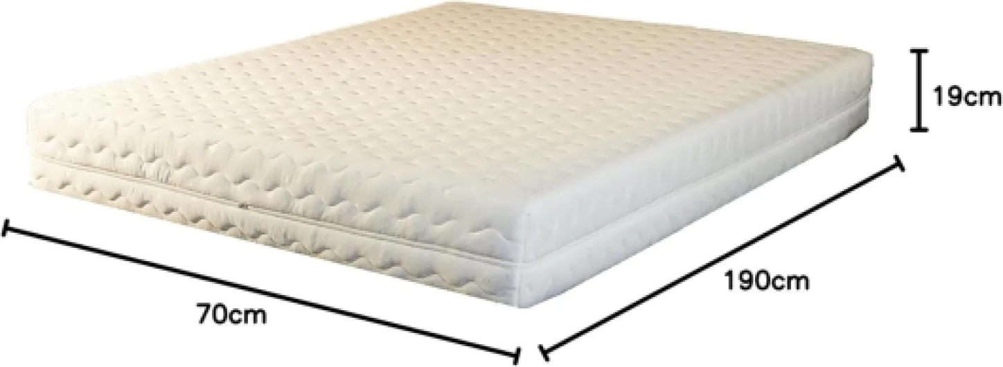 Lot de 2 Matelas 70x190 pour Sommier Articulé - Déhoussable - 19 cm - Soutien Très Ferme Housse Lavable à 30° Relax King 2 x 70 x 190