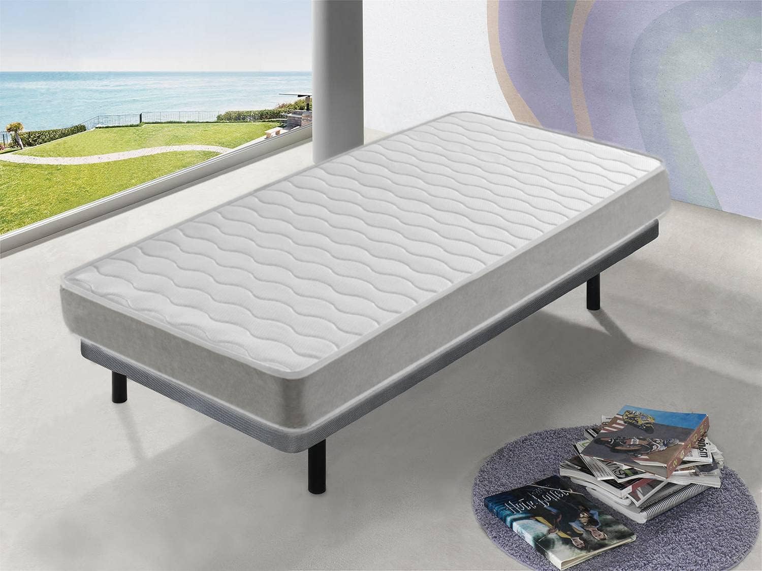 SHAULA LOT X2 Matelas Mousse 70x190 Apolo, Epaisseur 14 CM,Ergonomique et Respirant 2 MATELAS 70X190