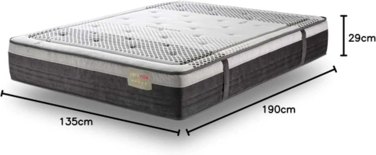 Matelas 80x200 Mémoire de Forme Premium – 27 cm Épaisseur – Matelas Ferme Orthopédique 7 Zones – Soulage Le Mal de Dos – Hypoallergénique Respirant – pour 2 Personnes 200.0 Centimètres 80.0 Centimètres