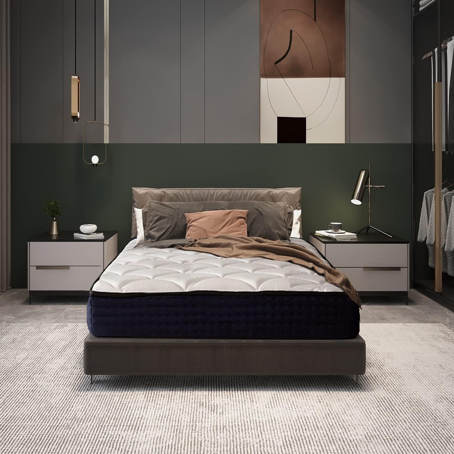 IZTOSS Matelas Mémoire de Forme 11 Zones Différenciées 15cm de Hauteur (Matelas 90x190-2 pièces)